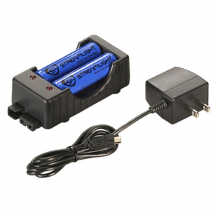Streamlight 18650 Charger Kit 120V AC with Dual Input Charging Cradle