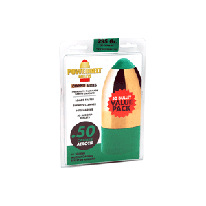 Powerbelt AeroTip Copper-Plated Muzzleloader Bullets .50 cal 295 gr 50/ct