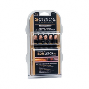 Federal Muzzleloader Bullets 50 Cal. 270 gr. Trophy Copper 15 rd.