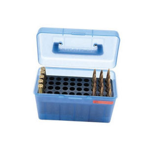 MTM Deluex H-50 Series Rifle Ammo Box Clear Blue