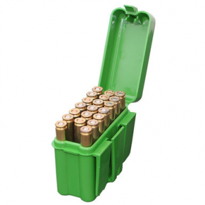 MTM Case-Gard RL2010 Ammo Box Belt Style Multi Caliber Green Polypropylene 20rd