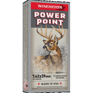 WINCHESTER Ammo X76239 Power-point 7.62x39mm 123gr 20 Rounds