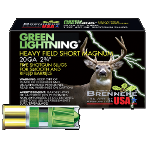 Brenneke Green Lightning Slugs 20 ga. 2 3/4 in. 1 oz. 5 rd.