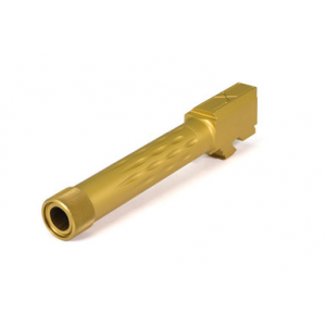 Faxon Firearms Match Series Glock G19 Flame Fluted Barrel 416R - Threaded | TiN (Gold) PVD