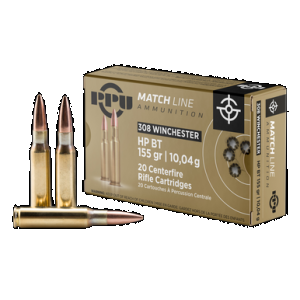 Prvi Partisan PPM3081 308 Winchester Hollow Point Boat Tail 155 Grain 20 Rounds