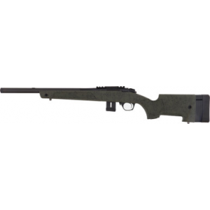 Bergara Rifles BMR012 BMR X Carbon Fiber 17 HMR 10+1 18" Black Carbon Fiber Threaded Barrel, Black Cerakote Picatinny Rail Receiver, Adj LOP Black w/Green Webbing Synthetic Stock