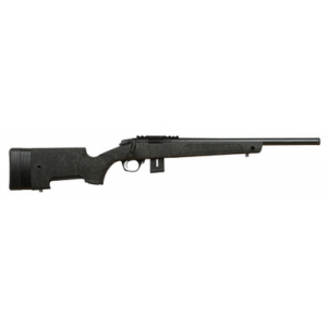 Bergara Rifles BMR011 BMR X Steel 17 HMR 10+1 18" Blued Heavy Threaded Barrel, Blued Picatinny Rail Receiver, Adj LOP Green w/Black Webbing Synthetic Stock
