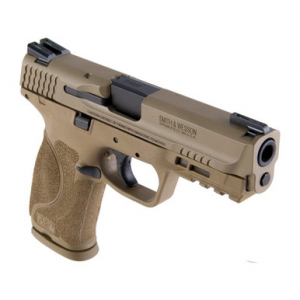 S&W M&p9 M2.0 Fde Handgun 9mm Luger 17rd Magazine No Thumb Safety Tru-glo Tfx Sights