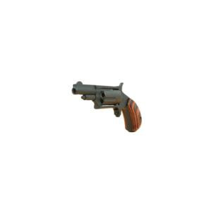 NAA 22M Mini Revolver Handgun .22 Magnum 5rd Capacity 1.625" Barrel Grey Cerakote with Red & Black Checkerd Grips