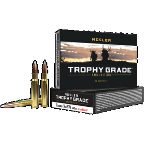 NOSLER Trophy Grade Rifle Ammunition 7x57 Mauser 140 Gr. Ab Sp 20 Rd.