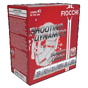 762344712802 FIOCCHI 12sdhv8 Shooting Dynamics Target 12gauge 2.75" 1 1/8oz 8shot 25 Rounds 762344712802 XN12SDHV8