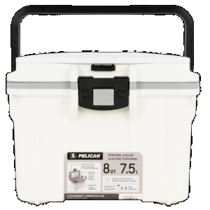 PELICAN 8Q-1-WHTGRY 8QT ELITE COOLER WHT/GRY