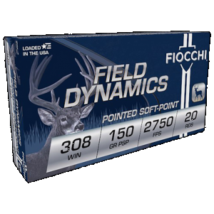 FIOCCHI Shooting Dynamics Rifle Ammo 308 Win. 150 Gr. Psp 20 Rd.