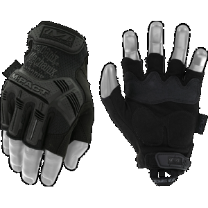 Mechanix Wear MFL55011 M-Pact Covert Black Fingerless Synthetic Leather XL TPR Closure