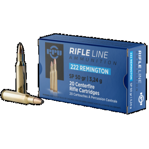 PPU Pp222 Standard Rifle 222rem 50gr Soft Point 20 Rounds