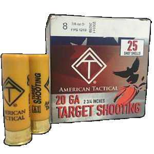 819644021865 ATI Target Load 20gauge 2.75" 7/8oz 8shot 25 Per Box/10 Case 819644021865 175069