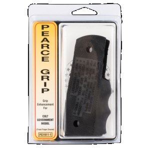 Pearce Grip PG19111 Finger Groove Insert FG Black Rubber for 1911 Government