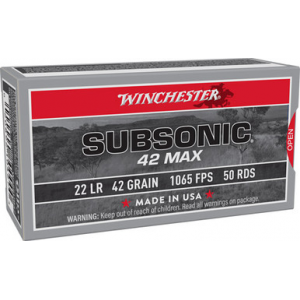 020892104273 WINCHESTER Subsonic Wildcat .22 Long Rifle Lead Hollow Point 42 Grain 50 Rounds 020892104273 WNW22SUB42U