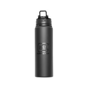 Glock 28 oz Aluminum Sports Bottle - Matte Black with GLOCK Perfection Logo