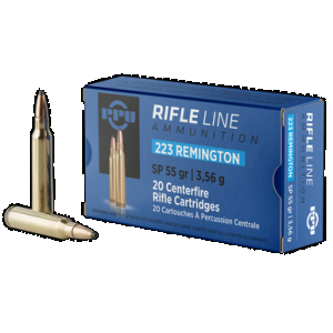PPU Pp223s Standard Rifle 223rem 55gr Soft Point 20 Rounds