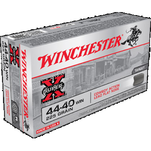 Winchester Super-X Rifle Ammo 44-40 Win. 225 gr. Lead Flat Nose 50 rd.