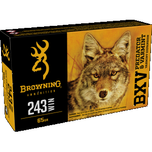 Browning BXV Predator & Varmint 243 Winchester Varmint Expansion Polymer Tip 65 Grain 20 Rounds