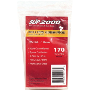 Slip 2000 Cleaning Patches .25 Cal / 6mm, 170-Pack