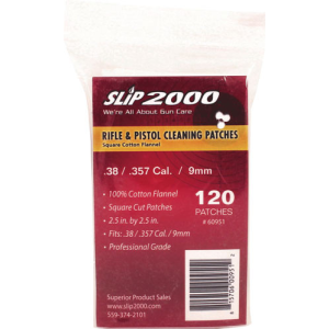 Slip 2000 Cleaning Patches 60951 (120-Pack) for .38/.357/9mm/10mm