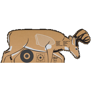 EZ-Aim 6033 Deer Silhouette Standing Cardboard Crossbow/Rifle/Shotgun Brown/White