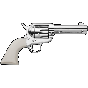 Traditions SAT73132FT 1873 45 Long Colt 6rd 5.50" Nickel White PVC Grip