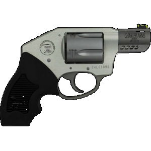 CHARTER Arms 53801 Off Duty Coyote 380 Acp 5rd 2" Matte Stainless Ported Barrel & Cylinder, Anodized Aluminum Frame, Black Finger Grooved Rubber Grip, Concealed Hammer