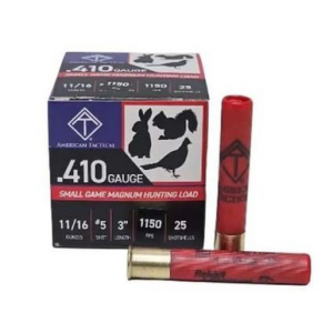 ATI .410ga 3" Hunting Load Shotgun Shells - #5 | 11/16 Oz. | 1150 Fps | 1 Case (10 Boxes/250rds)