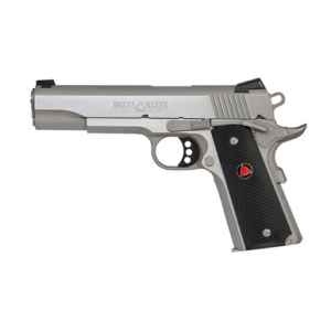 Colt Mfg O2020XE Delta Elite Government 10mm Auto 8+1 5" Steel Barrel, Stainless Steel Serrated Slide & Frame w/Beavertail, Black Polymer w/Delta Medallions Grips, Ambidextrous