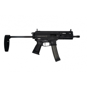Grand Power Stribog SP9A3 Pistol - Black | 9mm | 8" Threaded Barrel | 30rd | PDW Brace w/ Tailhook
