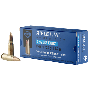Prvi Partizan 7.92x33mm Kurz Mauser 124gr FMJBT 20rd Box