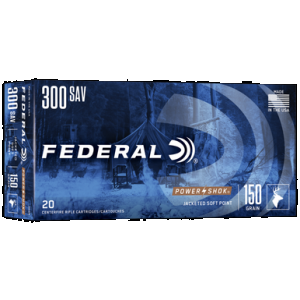 FEDERAL 300a Power-shok 300savage 150gr Jacketed Soft Point 20 Rounds