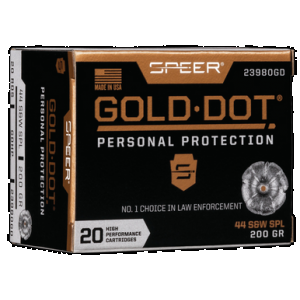 Speer Gold Dot Handgun Ammo 44 Spl. 200 gr. HP 20 rd.