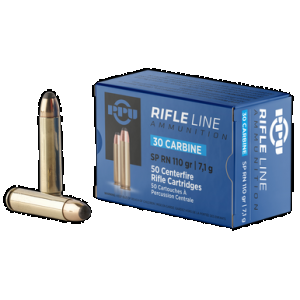 PPU Pp30s Standard Rifle 30carbine 110gr Soft Point Round Nose 50 Rounds