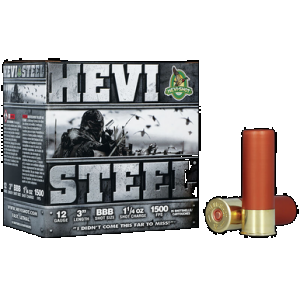 HEVI-SHOT Hs60888 Hevi-steel 12gauge 3" 1 1/4oz Bbbshot 25 Rounds