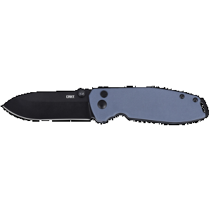CRKT 2495G SQUID XM 2.95" Folding Plain Black Oxide D2 Steel Blade, Gray G10 Handle