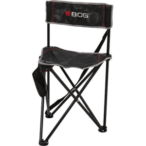 Bog-Pod 1117130 Triple Play Chair, 3 Legs, Black, Steel Frame, Exterior Pocket