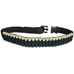 Allen 211 Shotgun Shell Belt 25 Shell Capacity Adjustable 29"-52", Quick Release Buckle, 2" Webbing
