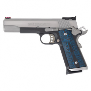 Colt Mfg O5970XETT Gold Cup Trophy 45 ACP 8+1 5" Stainless National Match Barrel, Stainless Steel Serrated Slide & Frame w/Beavertail, Ambidextrous