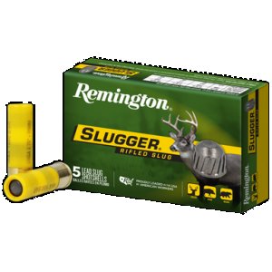 REMINGTON Ammunition 20616 Slugger 20 Gauge 2.75" 7/8 Oz Rifled Slug Shot 5 Rounds