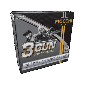 FIOCCHI 12dh3g75 3-gun Match Legacy Series 12gauge 2.75" 1 1/8oz 7.5shot 25 Rounds