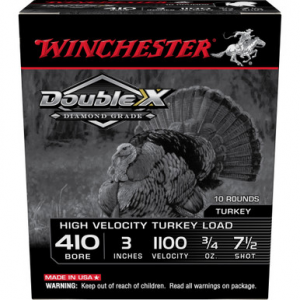 WINCHESTER Double X Diamond Grade Turkey Load 410 Ga. 3 In. 3/4 Oz. 7.5 Shot 10 Rd.