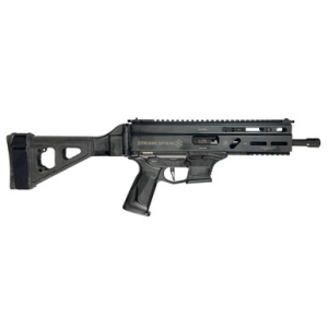 Grand Power Stribog SP9A3G Pistol - Black | 9mm | 5" Threaded Barrel | 30rd | Utilizes Glock Style Mags | Folding SBT Brace