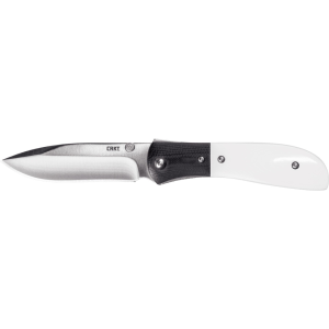 Columbia River Knife & Tool CRKT M4-02M M4-02M 3.25" Plain Satin 8Cr13MoV SS Blade Black/White Resin Infused Fiber w/G10 Bolster Handle Includes Pocket Clip - $53.79 at Shooting Surplus
