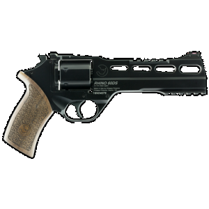 CHIAPPA Firearms 340167 Rhino 60ds Large Frame 9mm Luger 6 Shot, 6" Black Anodized Steel Vent Rib Barrel & Cylinder, Black Anodized Aluminum Frame, Walnut Grip, Concealed Hammer