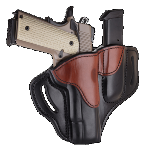 1791 Gunleather BH1M1BLBR BH1M1 Combo OWB 01 Black/Brown Leather Belt Slide Fits 4-5" 1911